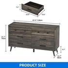 6 Drawers Dresser Bedroom Furniture Storage Chest Organizer Closet Cabinet Home