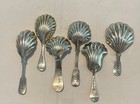Sterling Silver  Antique Sugar Shell Spoons With Maker Marks  35 00 ea  4 Left