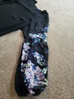 Womens Apt  9 Plus Size Black With Sheer Floral Sleeve Blouse  Size 1x