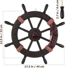 Wooden Wheel Mediterranean Wall Decor Nautical Boat Steering Wheel Wall Art For