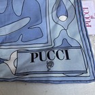 Emilio Pucci Silk Pale Blue Scarf  6hgb41  90cm X 90cm