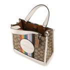 Authentic New Coach Women   s Leather Signature Jacquard  Khaki  missing Tag 