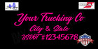 Truck Door Sign Decals Set X2 Custom Usdot Company Name Vinyl