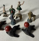 Vtg Lead Circus Figure Lot Britains Charbens Era Seals Lions Acrobats 30   s-50   s