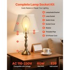 Uimoso Lamp Rewire Kit E26 Socket With 12ft Cord In Antique Bronze