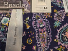Vera Bradley Queen Paisley French Floral 100  Cotton Reversible Purple Quilt Nwt
