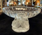 Lalique Signed Bowl Sparrow Pedestal Candy Dish Style  11051 Compote Footed Bowl