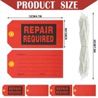 Hillban 200 Pcs Repair Required Tags  2 4 X 4 7 Inch Red X Inch 