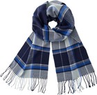 Unisex Plaid Scarf Soft Cashmere Feel Winter Scarf Shawl Holiday Gift