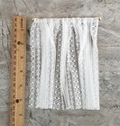 Dollhouse Miniature Lace Curtains White Gold Curtain Rod 1 12 Scale 6 1 2  Long