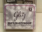 Glitz  set Of 12  Charcoal   Bling Shower Curtain Hooks 100  Rustproof