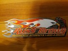 Russ Brown Motorcycle Attorney Sticker Decal Screaming Eagle Harley Rally         