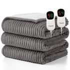 King Size Electric Heated Blanket 100 x90  - Dual Control  Soft   Cozy Warmth