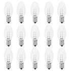 15 Packs Night Light Bulbs 7 Watt E12 Base C7 Clear Light 7 Watt - Warm White
