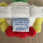 Vintage Eden Plush Clown Mini Rattle Terry Cloth Wristlet Baby Lovey Stuffed Toy