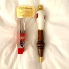 Vintage Budweiser-schlitz-beer Taps  2 -   baseball Theme -brass  Wood  Acrylic