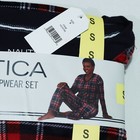 Nautica Women s 2 Piece Sleepwear Set S Small Fleece Pajamas Red Blue Plaid New