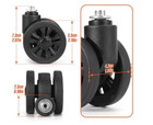 2 Pack Luggage Replacement Wheels  Universal Suitcase Swivel Caster  Rubber Suit