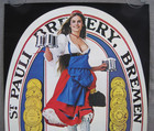 Vintage 1980 St  Pauli Girl Beer Bremen Brewery Poster 21 X 29 5  Never Used