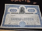Copper Range Company Capital Stock Bond Paper Currency Usa Michigan Historical 