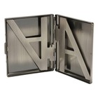 Casual Metal A-case Cigarette Case Black Satin Brass Plain Pattern Tsubota Pearl
