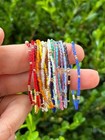 Beaded Bracelets Stretch Ankle Bracelet   Handmade Jewelry 14k Gold Filled