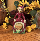 Vintage Japan Ceramic Pixie Elf Christmas Sitting Bell Grand Canyon Nat l Park