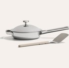 Our Place Titanium Always Pan Pro Chrome  2 96 Qt   2 8 L Chrome W Spatula