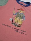 Polo Ralph Lauren Bear Fishing T-shirt Color Block Youth Kids Sz 7