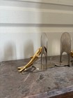 Vintage Art Deco Art Nouveau Silver Metal Bookends Dolphin