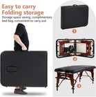 Massage Bed Portable Massage Table Lash Bed Height Adjustable 2 Fold Table