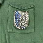 Attack On Titan Wings Of Freedom Hoodie Mens M Green Zip Up Anime Cosplay