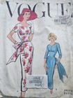 1957 Vintage Vogue Couturier Pattern  969 Dress B 36 W Tag Complete