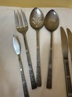 Vintage Mcm Stainless Japan Silverware Lot 15 Pc Serving Pieces Butter Knives  
