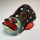 Authentic Aborigine Hand Carved Painted Wooden Sculpture Mask Old Vintage Art