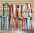 Lot Of Drink Swizzle Sticks Vintage Cocktail Stirrers Barware
