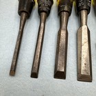 Vintage Stanley Usa No 60 Wood Chisel Set 7 Pc 1 4    - 2    Yellow Black Handles