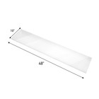 Sswbasics Tempered Glass Shelf - 10 w X 48 l X 3 16  - Set Of 2