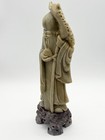Vintage Chinese 11 25    Hand Carved Shoushan Stone Shou God Of Longevity