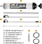 500ml Manual Fluid Extractor  Vacuum Oil Syringe Change Pump For Automotive Flui