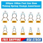 250pcs Fuel Line Hose Tubing Spring Clips Clamps Assortment Kit For Motorcycle