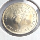 1945c Newfoundland Canada Five 5 Cent Small George Vi Whizzed Coin K976