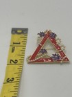 Delta Sigma Theta -  Pearl  Pyramid W african Violets 2   brooch