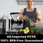 Fretta Juicer Machines cold Press Juicer 3-inch Wide Feed Chute Easy To Clean