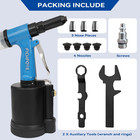 Heavy Duty Pneumatic Rivet Gun  4000lbf Air Rivet Gun Set- 3 32   1 8   5 32   3