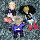 Infamous Meanies Bean Bag Plush Lot Don King Bill Clinton Howard Stern Vintage