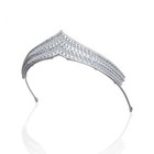 Luxury All Cz Cubic Zirconia Leaves Wedding Queen Princess Prom Tiara Crown