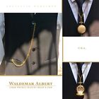 Men s Quality Albert Gold-plated T-bar 25  Pocket Watch Chain   Swivel Fob007