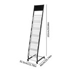 Literature Stand Brochure Floor Rack Magazine Catalog Display Holder 6 Shelves