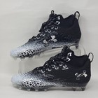 Under Armour Women   s Spotlight Clone Mc Football Cleats Black Silver Size 9 New